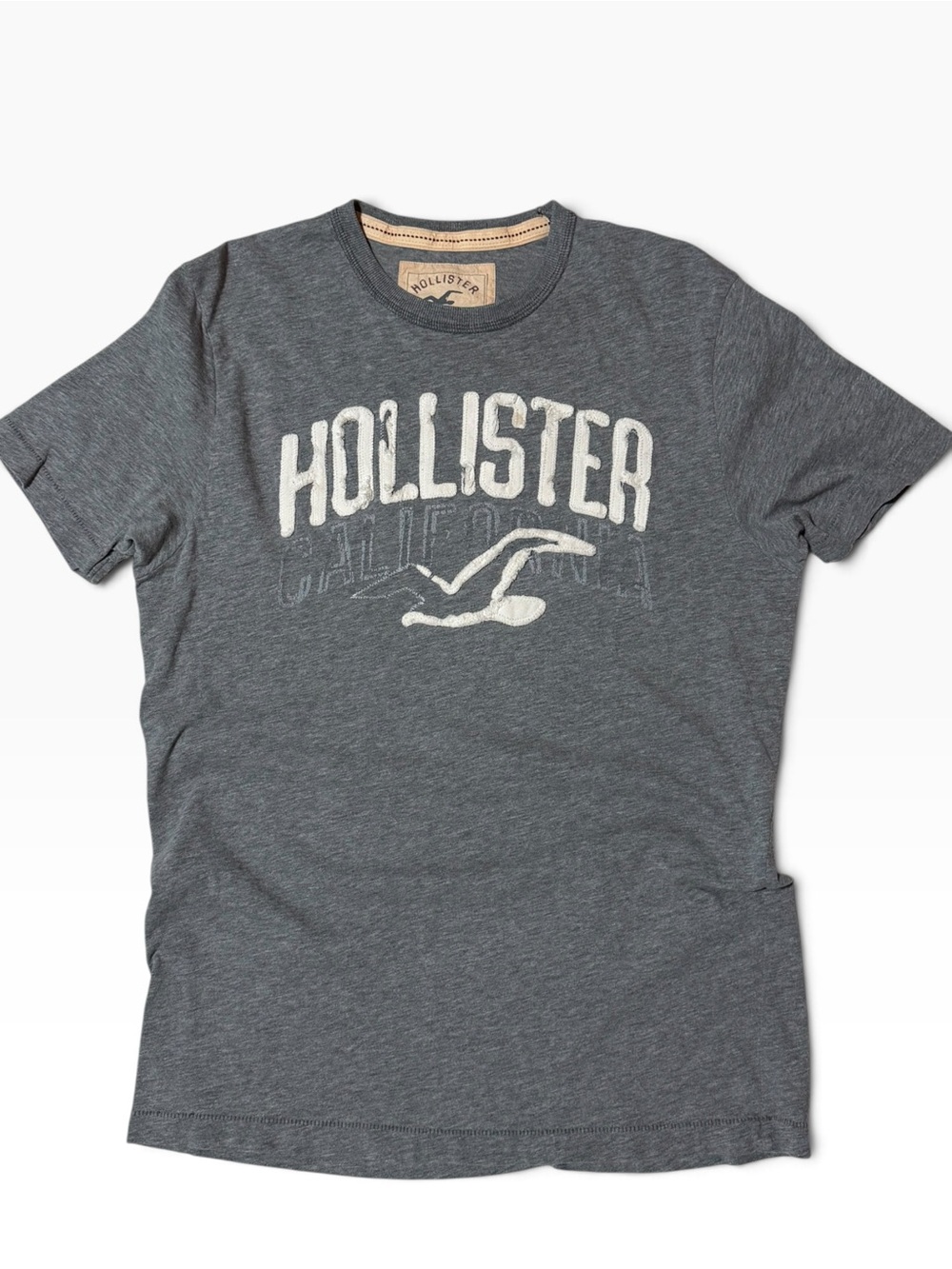 Vintage Y2K Hollister California Gray Graphic Tee Size L